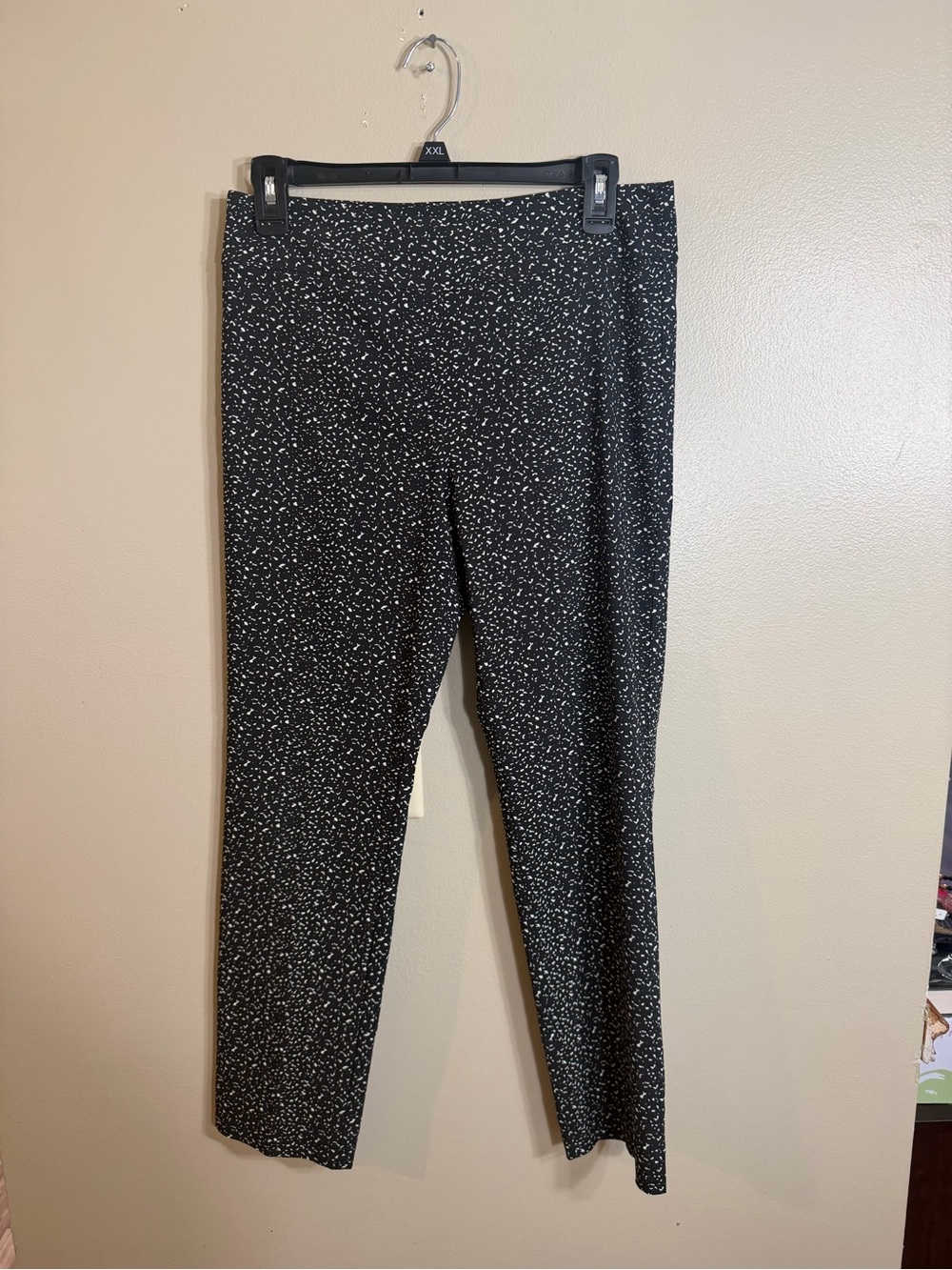 IMNYC Isaac Mizrahi Black White Speckled Pull On Ankle Pants Medium